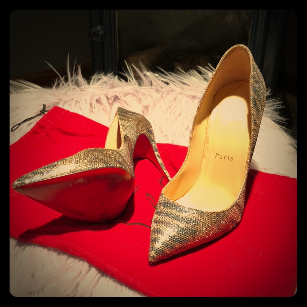 Christian Louboutin glitter Pigalle Follies 38.5